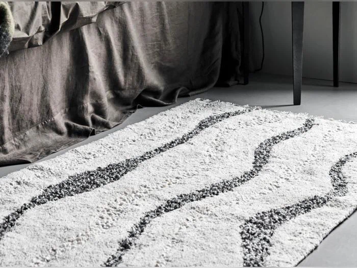House Doctor, Muzo, Tæppe, Beige, Bomuld, Polyester, L:180 x B:90 cm