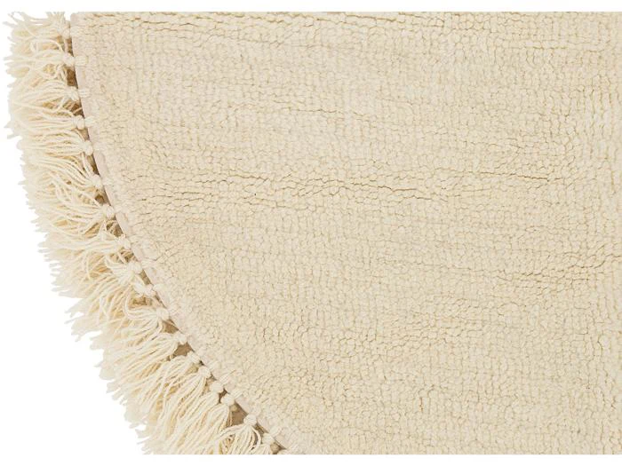 Bloomingville, Lenea, Tæppe, Hvid, Uld, Ø110 cm