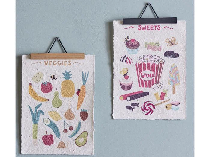 Bloomingville Mini, Papio, Plakat, Multifarvet, Papir, L:26 x H:35 cm