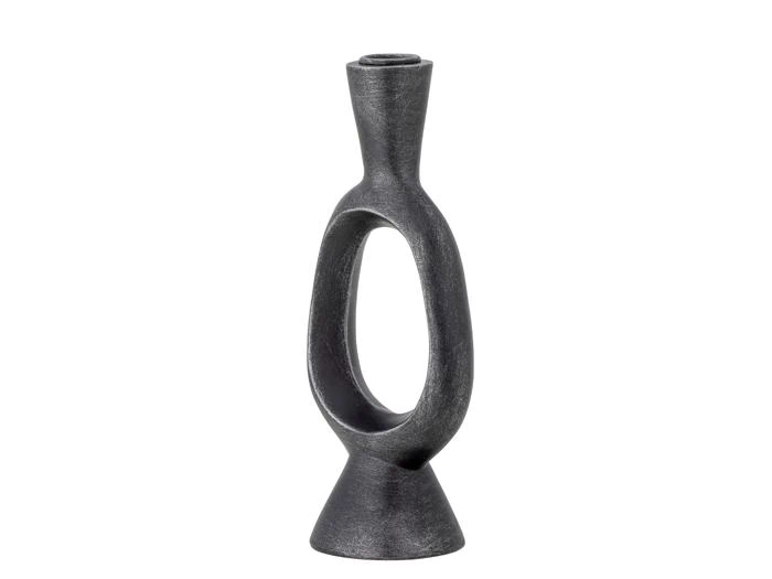 Bloomingville, Bijan, Lysestage, Sort, Polyresin, L:11 x H:23,5 x B:7,5 cm