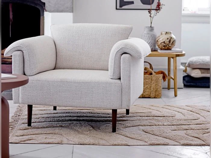 Bloomingville, Elaine, Tæppe, Beige, Bomuld, L:210 x W:150 cm