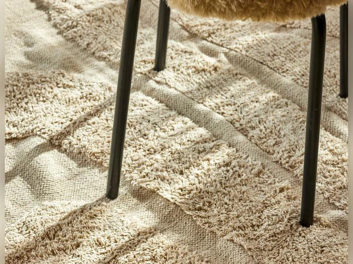 Bloomingville, Elaine, Tæppe, Beige, Bomuld, L:210 x W:150 cm