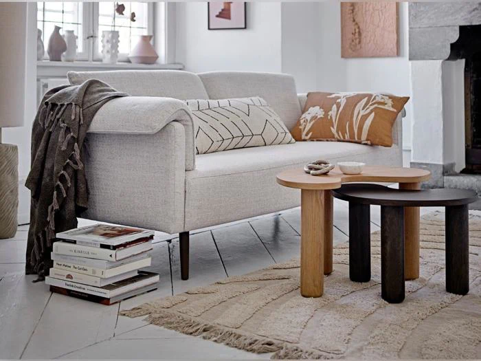 Bloomingville, Elaine, Tæppe, Beige, Bomuld, L:210 x W:150 cm