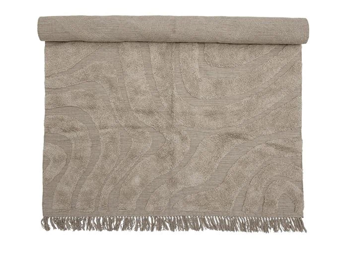 Bloomingville, Elaine, Tæppe, Beige, Bomuld, L:210 x W:150 cm