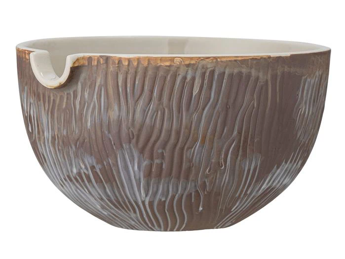 Bloomingville, Toula, Skål, Brun, Stentøj, L:21 x H:12 x W:19,5 cm