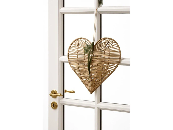 Ib Laursen, Cane, Hjerte, Natur, Rattan, B:40 x H:37 x D:8,5 cm