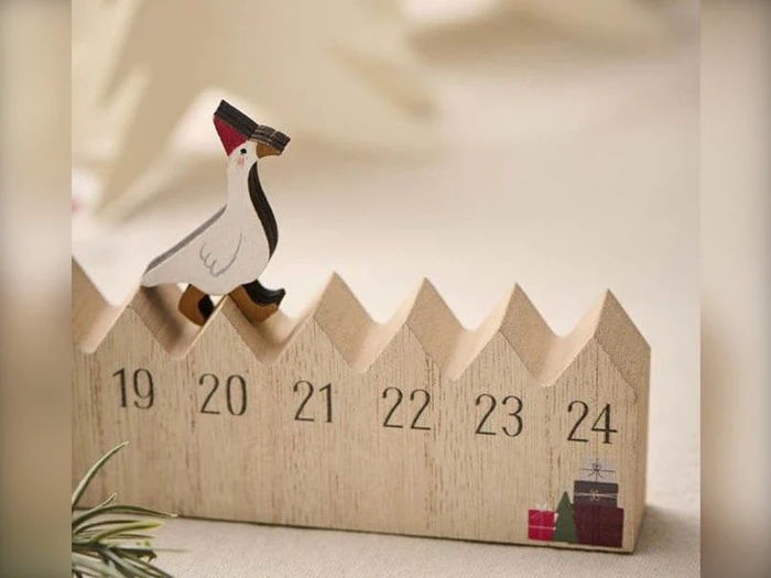 Ib Laursen, Julekalender, 1-24 Julegås, Natur, Hvid, MDF, B:2,5 x H:5,5 x L:50 cm
