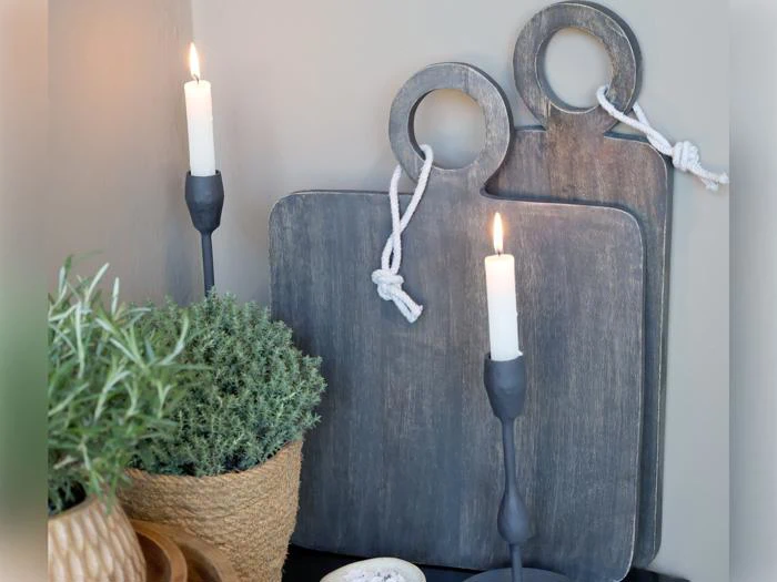 Chic Antique, Tours, Tapasbræt, Kul, Mangotræ, H:40 x L:30 cm