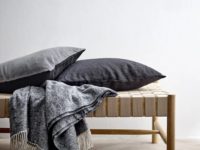 Södahl, Linen, Pude, Sort, Hør, B:40 x L:60 cm