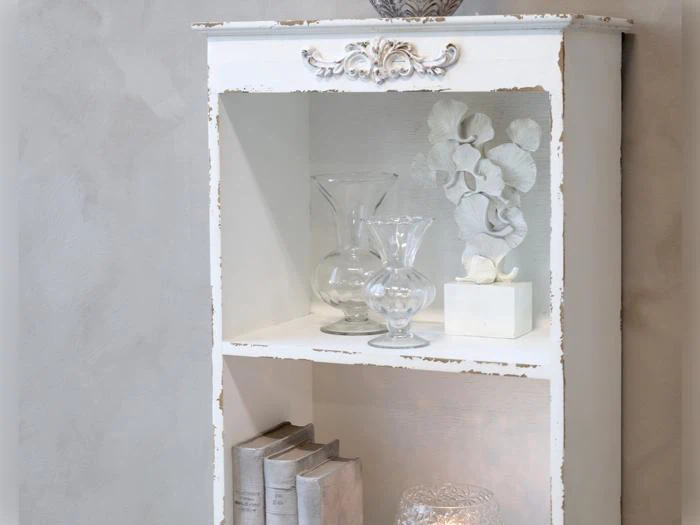 Chic Antique, Blad dekor på fod, Dekoration, Antique creme, Polyresin, H:27 x L:17 x B:6 cm