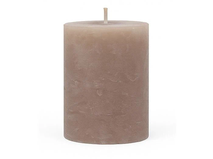 Chic Antique, Macon, Rustik, Bloklys, Greige nuancer, Paraffin, 40 t., H:10 x Ø:7 cm