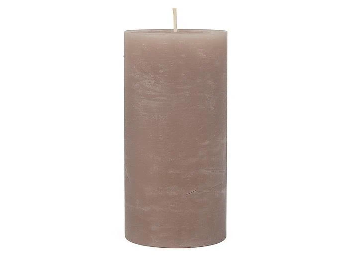 Chic Antique, Macon, Rustik, Bloklys, Greige nuancer, Paraffin, 60 t., H:15 x Ø:7 cm