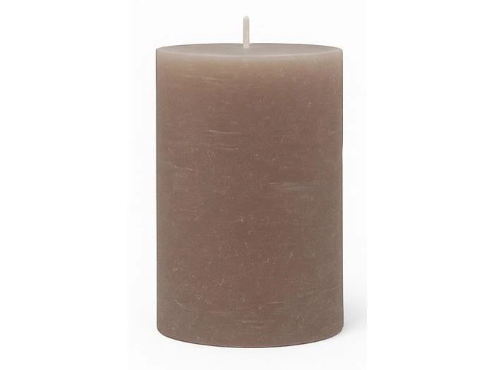 Chic Antique, Macon, Rustik, Bloklys, Greige nuancer, Paraffin 90 t, H:15 x Ø:10 cm