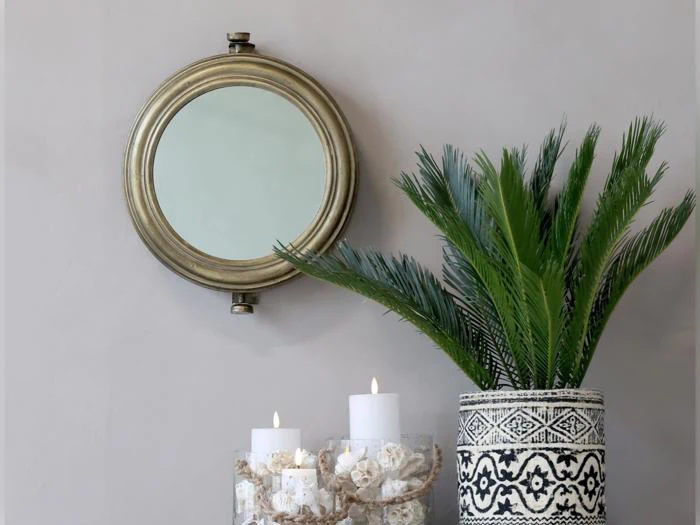 Chic Antique, Spejl, Antique messing, Glas, jern, MDF, H:35 x L:42 x B:9 cm