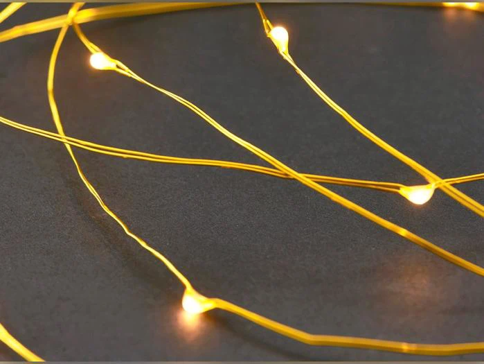 House Doctor, Stringlights, Lyskæde, Messing, Metal, 80 LED-pærer, L:10 m