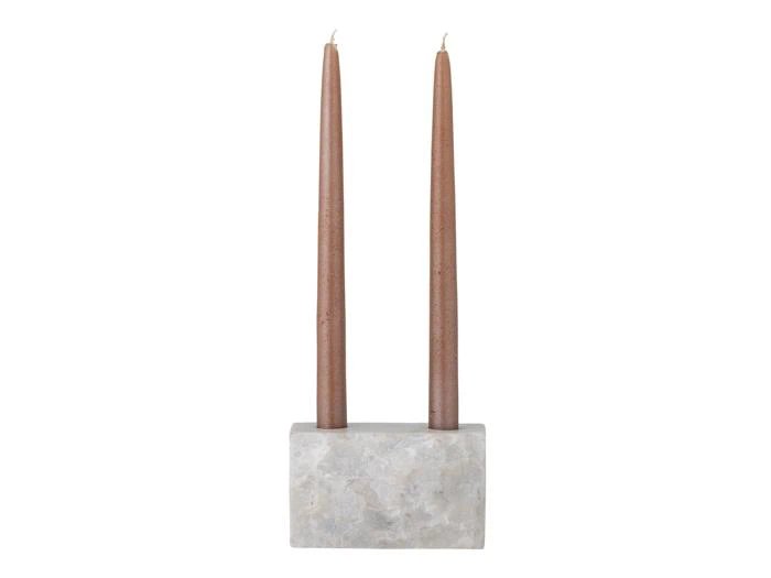 Bloomingville, Magie, Lysestage, Hvid, Marmor, L14 x H8 x W8 cm