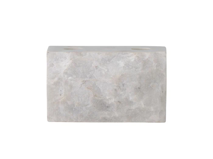 Bloomingville, Magie, Lysestage, Hvid, Marmor, L14 x H8 x W8 cm