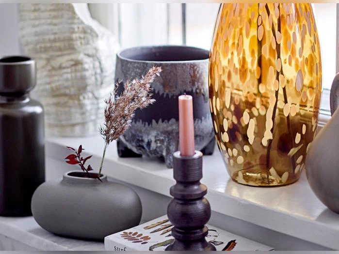Bloomingville, Tezza, Vase, Grå, Aluminium, L17 x H9 x W9 cm
