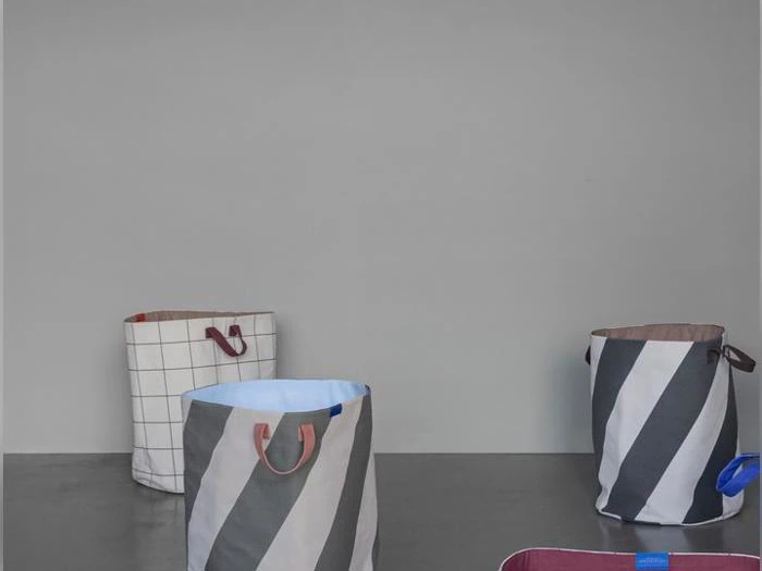 Mette Ditmer, Mesh, Vasketøjspose, Brun/Offwhite, Bomuld/EVA-skum, Ø40 x H50 cm