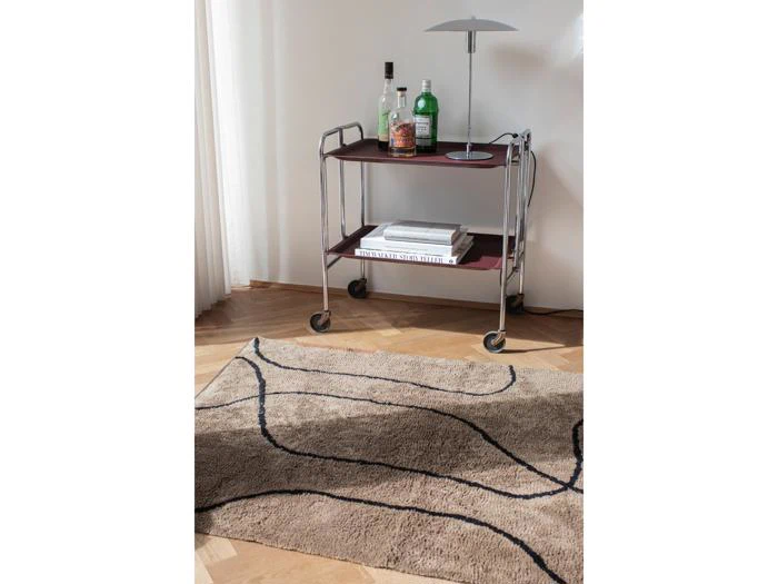 Mette Ditmer, Shadow, Gulvtæppe, Lysebrun, Bomuld, B:100 x L:140 cm