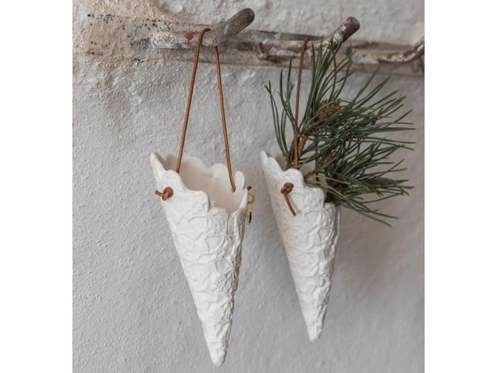 Mette Ditmer Denmark, LACE, Kræmmerhus, Off-white, Porcelæn, B:6 x H:13 cm