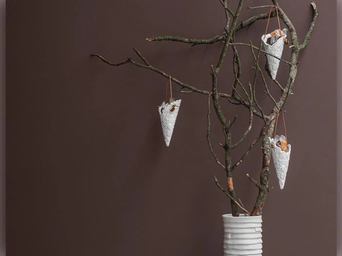 Mette Ditmer Denmark, LACE, Kræmmerhus, Off-white, Porcelæn, B:6 x H:13 cm