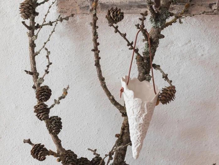 Mette Ditmer Denmark, LACE, Kræmmerhus, Off-white, Porcelæn, B:6 x H:13 cm