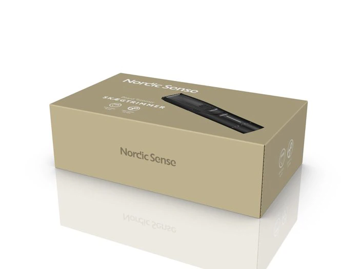 Nordic Sense, Skægtrimmer med sug, Sort, Plast, Keramik