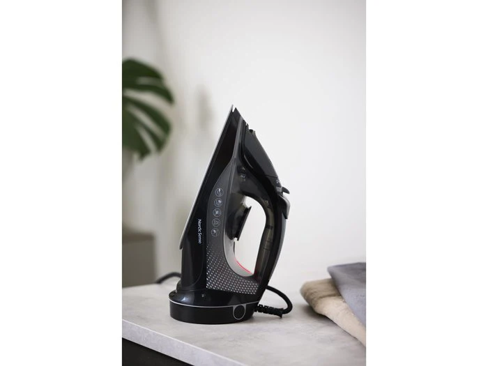 Nordic Sense, Dampstrygejern, Ledningsfrit 2400 W, Sort/Grå, Keramik, 320 ml
