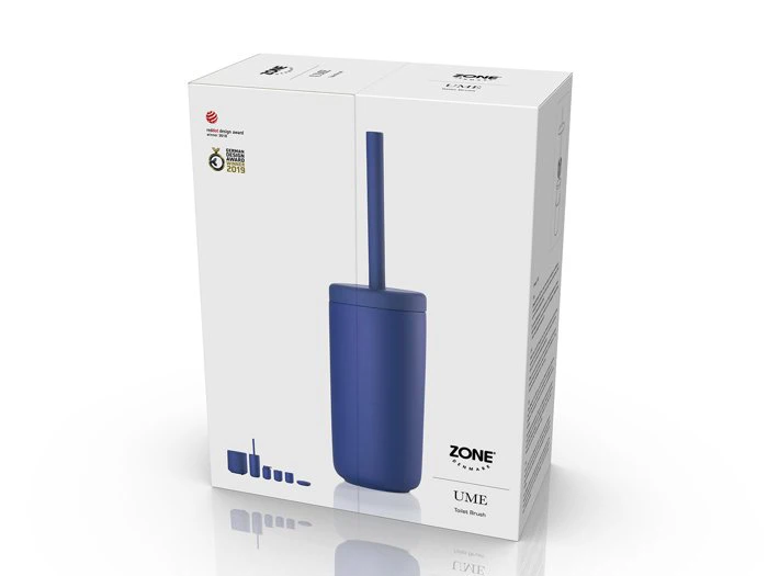 Zone Danmark, Ume, Toiletbørste, Indigo Blue, Stentøj og plast, H:38,7 cm