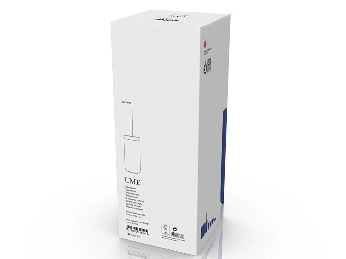 Zone Danmark, Ume, Toiletbørste, Indigo Blue, Stentøj og plast, H:38,7 cm