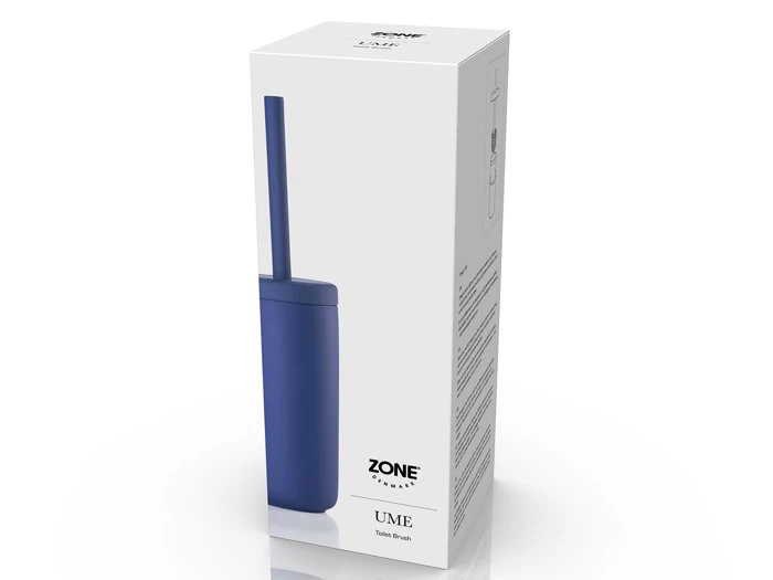Zone Danmark, Ume, Toiletbørste, Indigo Blue, Stentøj og plast, H:38,7 cm
