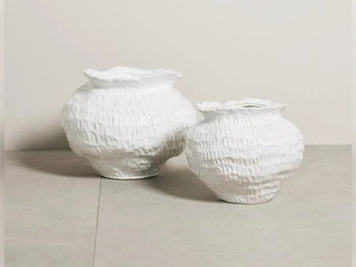 Lene Bjerre, Marlia, Vase, Hvid, Keramik, Dia:39,5 x H:31 cm