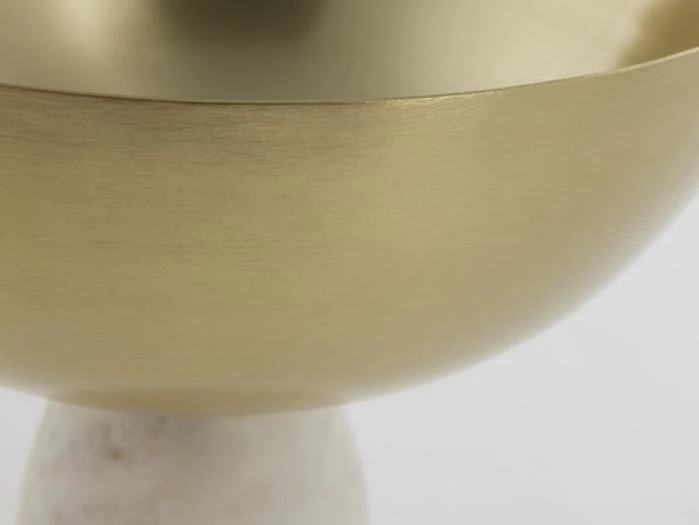 Lene Bjerre, Ellivia, Skål, Guld, Hvid, Metal/Marmor, Ø:12 x H:11,8 cm