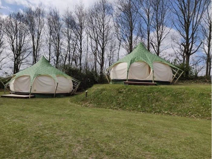 Miniferie i luksus glamping telt hos Terrassen Camping ved Silkeborgsøerne
