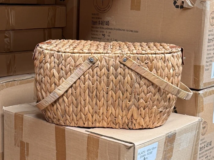 Lauvring, Cung, Picnickurv, Natur, Flet, H:50 x B:28 x L:48 cm