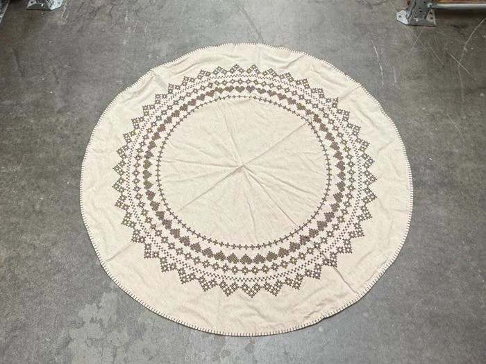 Ib Laursen, Juletræstæppe, Natur, Mørkebrun, Bomuld, Ø:120 cm