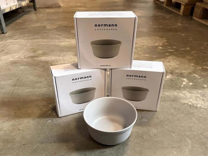 4 stk. Obi skåle i sand porcelæn fra Normann Copenhagen