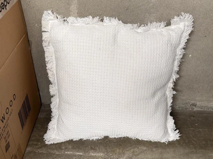 Lene Bjerre, Fioelle, Pude, Hvid, 100% Bomuld, B:50 x L:50 cm
