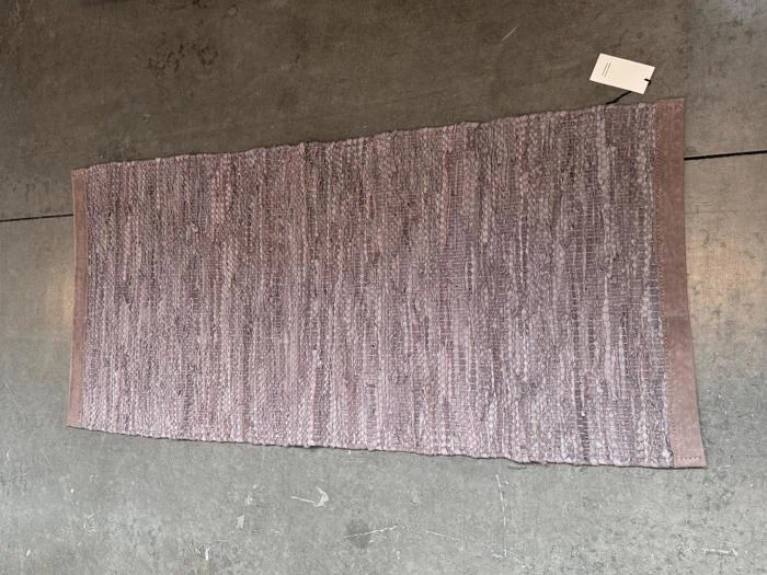 Rug Solid, Tæppe, Wood, Læder, B:65 x L:135 cm