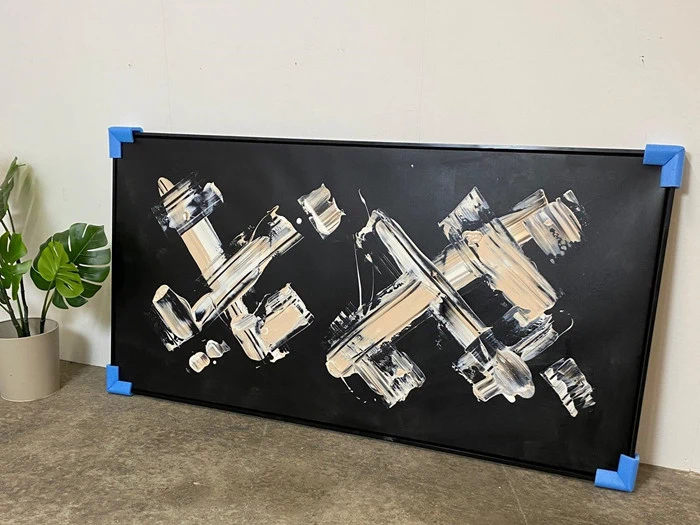 Originalt Maleri: "Less is more #58" 184 x 94 cm fra Jacob Lund Art (inkl. ramme)