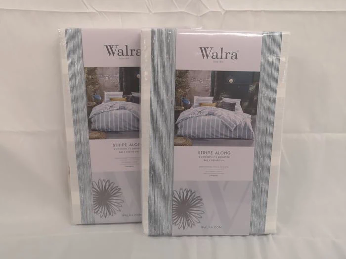 2 sæt WALRA DB sengetøj stribet, blå (1214754)