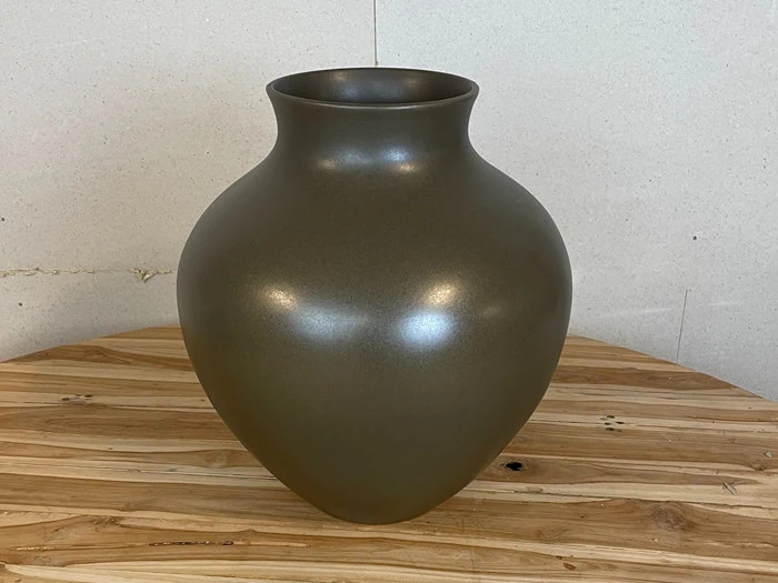House Doctor, Santa Fe, Vase, Lerøj, Grå/grøn, h: 41 cm, dia: 37 cm 