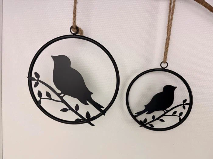 2 Metal ophæng m fugle, 6234