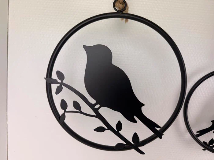 2 Metal ophæng m fugle, 6234