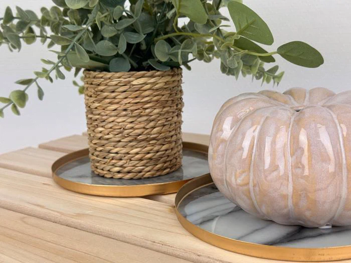  2 stk Deko fade, guld/marmor, 5490