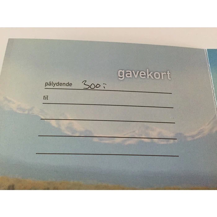 Gavekort til Cafe Ministeriet