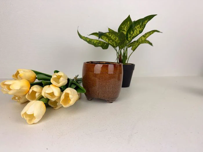 3 stk keramik potter, retro- 9078