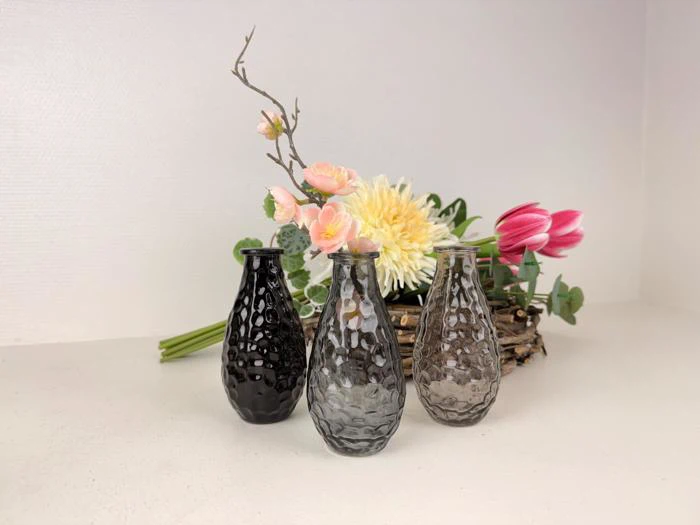 3 stk smoke farvet vaser, 9903