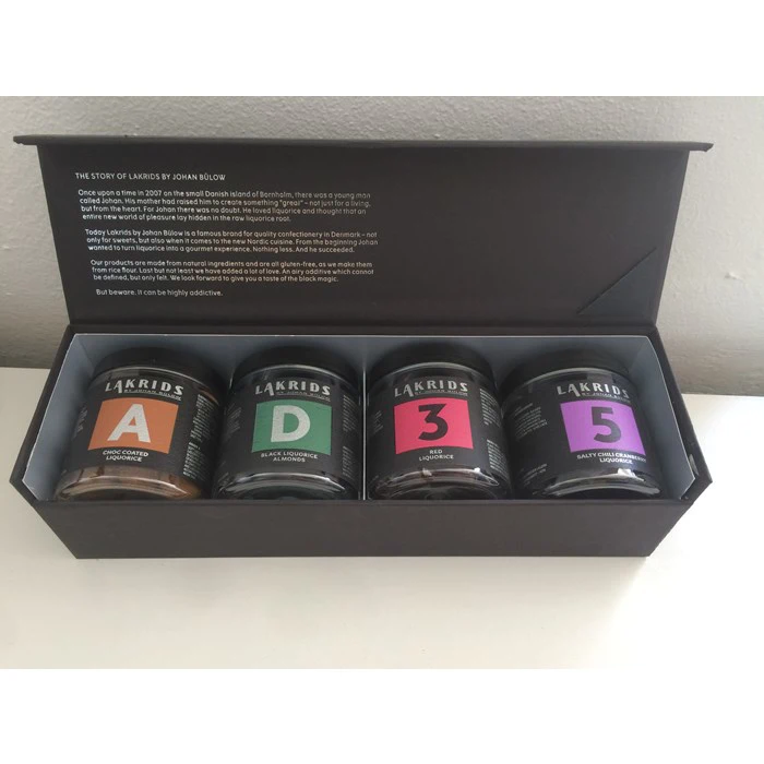 BÜLOW LAKRIDS I GAVEÆSKE - INDEHOLDER 4 STK.